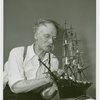 Hall of Invention - Patrick Tayleur with model of U.S.S. Constitution