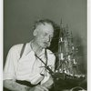 Hall of Invention - Patrick Tayleur with model of U.S.S. Constitution