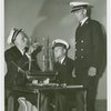 Hall of Invention - Patrick Tayleur describing model of U.S.S. Constitution to two sailors