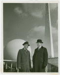 Hall of Pharmacy - Thomas Parron and William Jay Schiefferlin on balcony