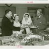 Hall of Pharmacy - Models - Officials with Red Cross nurses examining model