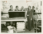 Heinz - Grover Whalen with Howard Heinz and Howard Heinz, Jr. in kitchen