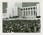 Hull, Cordell (Secretary of State) - Crowd watching speech on Pan-American Day