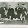 Hungary Participation - Grover Whalen signing contract with Baron Kruchina and others