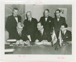 Hungary Participation - Grover Whalen signing contract with Baron Kruchina and others