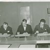 Hungary Participation - Lázsló Négyesy, Grover Whalen and Stephen Goerl signing contracts