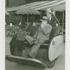 Radio dictation from pushcart for children from Institute for the Blind