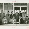 Illinois Participation - Grover Whalen and A.F. Lorenzen signing contract with Harold Ward, Julius Holmes, William King and officials