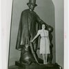 Illinois Participation - Statues of Abraham Lincoln - Woman with statue (C.V. Hunt)