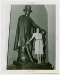 Illinois Participation - Statues of Abraham Lincoln - Woman with statue (C.V. Hunt)