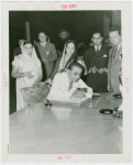 India Participation - Maharaja Saheb of Dharampur talking to two woman
