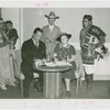 Indian (Native American) Participation - Idena Powell and Grover Whalen signing contract with Native Americans in attendance
