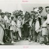Indian (Native American) Participation - Hopi dancers with animal masks and schoolchildren