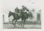 Indian (Native American) Participation - Two Haskell Institute guards on horseback jumping