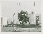 Indian (Native American) Participation - Haskell Institute guard on horseback jumping