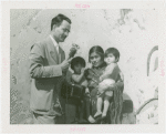 Indian (Native American) Participation - Hopi women with twin babies and announcer from Crosley Radio