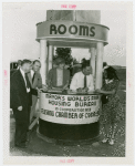 Information Booths - George Harvey dedicating Mayor's Official World's Fair Housing Bureau information booth