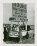 Information Booths - George Harvey dedicating Mayor's Official World's Fair Housing Bureau information booth