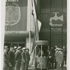 Information Booths - Fiorello LaGuardia at dedication of Mayor's Official World's Fair Housing Bureau information booth