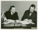 Ireland Participation - Grover Whalen and Leo T. McCauley (Irish Free State Consul General) sign contract