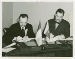 Ireland Participation - Grover Whalen and Leo T. McCauley (Irish Free State Consul General) sign contract