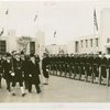 Ireland Participation - Sean T. O'Kelly (Deputy Chief of Ireland), Grover Whalen and officials walk in front of military