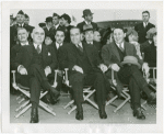 Italy Participation - Herbert Lehman, Generoso Pope and Charles Poletti at ceremonies honoring Columbus