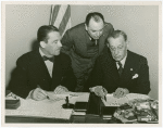 Italy Participation - Grover Whalen, Giuseppe Cantu (Commissioner General), and Arturo Constantino (Deputy Commissioner)