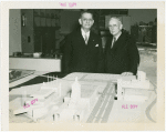 Italy Participation - Building - Admiral Guiseppe Cantu (Commissioner General) and Admiral Standley with model