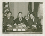 Japan Participation - Kaname Wakasugi (Commissioner General), Toyoji Inouye and Grover Whalen sign contract