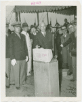 Jewish-Palestine Participation - Harold Jacobi laying cornerstone
