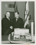 Jewish-Palestine Participation - Grover Whalen and Chaim Weizmann with model