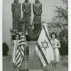 Jewish-Palestine Participation - Bust of Theodor Herzl with two members of Guard of Honor