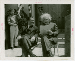 Jewish-Palestine Participation - Einstein, Albert - Sitting with Grover Whalen