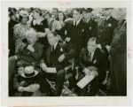 Jewish-Palestine Participation - Einstein, Albert - With Stephen S. Wise and Fiorello LaGuardia during dedication exercises