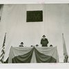 Johns-Manville building - Grover Whalen, Lewis H. Brown (President, Johns-Manville) and others at unveiling of asbestos mural