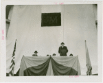 Johns-Manville building - Grover Whalen, Lewis H. Brown (President, Johns-Manville) and others at unveiling of asbestos mural