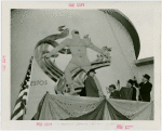 Johns-Manville building - Grover Whalen, Lewis H. Brown (President, Johns-Manville) and others at unveiling of asbestos mural