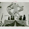 Johns-Manville building - Grover Whalen, Lewis H. Brown (President, Johns-Manville) and others at unveiling of asbestos mural