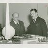 Kansas Senator Allen J. Henry and Grover Whalen view model of Trylon and Perisphere