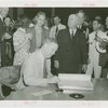 Frank Kane (Secretary of California) signs book