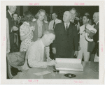 Frank Kane (Secretary of California) signs book
