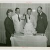 Kentucky Day - Governor A.B. ""Happy"" Chandler, Grover Whalen and group cut Kentucky Day cake