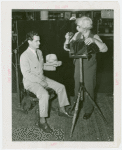 Thomas Lowell posing for daguerreotype by Charles Tremear