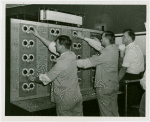 Lagoon of Nations - Men at control board