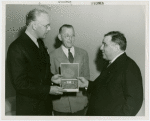 LaGuardia, Fiorello, H. - Receiving silver tray