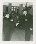 LaGuardia, Fiorello, H. - Decoration Ceremonies - Shaking hands with officer