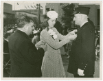 LaGuardia, Fiorello, H. - Decoration Ceremonies - Pinning medal on officer