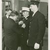 LaGuardia, Fiorello, H. - Decoration Ceremonies - Pinning medal on officer