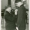 LaGuardia, Fiorello, H. - Decoration Ceremonies - Pinning medal on officer